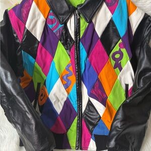 Pelle Pelle Neon Green and Black Jacket